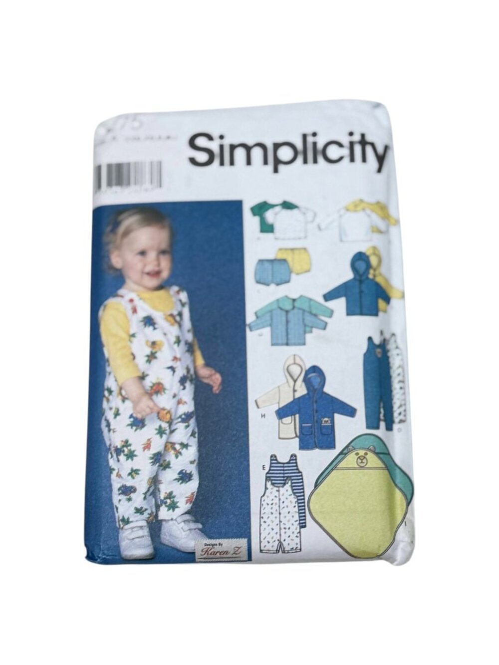 Simplicity 9275 Baby Toddler Wardrobe Sewing Pattern Size XS to XL Uncut